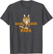 Maine Coon Papa Katzenliebhaber Katzenfreunde Geschenkidee T-Shirt