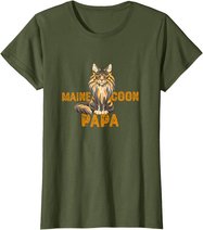 Maine Coon Papa Katzenliebhaber Katzenfreunde Geschenkidee T-Shirt