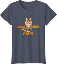 Maine Coon Papa Katzenliebhaber Katzenfreunde Geschenkidee T-Shirt
