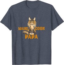 Maine Coon Papa Katzenliebhaber Katzenfreunde Geschenkidee T-Shirt
