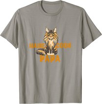 Maine Coon Papa Katzenliebhaber Katzenfreunde Geschenkidee T-Shirt
