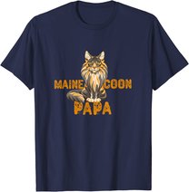 Maine Coon Papa Katzenliebhaber Katzenfreunde Geschenkidee T-Shirt