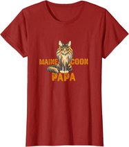 Maine Coon Papa Katzenliebhaber Katzenfreunde Geschenkidee T-Shirt