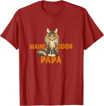 Maine Coon Papa Katzenliebhaber Katzenfreunde Geschenkidee T-Shirt