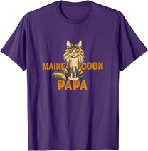 Maine Coon Papa Katzenliebhaber Katzenfreunde Geschenkidee T-Shirt