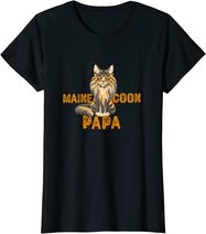 Maine Coon Papa Katzenliebhaber Katzenfreunde Geschenkidee T-Shirt