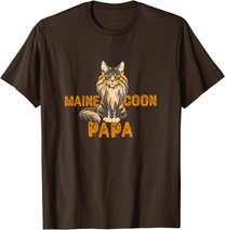 Maine Coon Papa Katzenliebhaber Katzenfreunde Geschenkidee T-Shirt