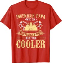 Herren Ingenieur Vater Papa Lustig Maschinenbau Vatertag Geschenk T-Shirt