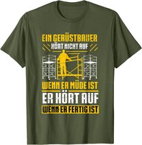 Herren Gerüstbau Beruf Gerüstbauer Spruch Handwerker Papa Vatertag T-Shirt