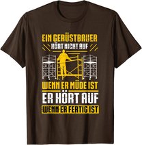 Herren Gerüstbau Beruf Gerüstbauer Spruch Handwerker Papa Vatertag T-Shirt