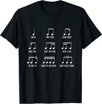 Klassische Komponisten Musik Lustiges Musik Design T-Shirt