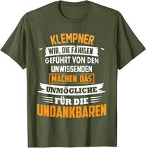 Herren Klempner Spengler Beruf Spruch Geschenk Handwerk Sanitär T-Shirt