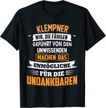 Herren Klempner Spengler Beruf Spruch Geschenk Handwerk Sanitär T-Shirt