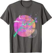 Synthwave Sakura Vaporwave Japan Kirschblüten T-Shirt