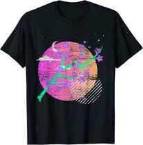 Synthwave Sakura Vaporwave Japan Kirschblüten T-Shirt