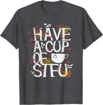 Tee und Kaffee lustige Sprüche Geschenk T-Shirt