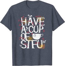 Tee und Kaffee lustige Sprüche Geschenk T-Shirt