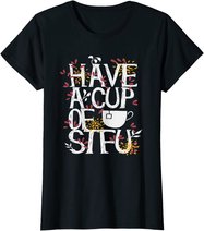Tee und Kaffee lustige Sprüche Geschenk T-Shirt