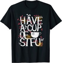 Tee und Kaffee lustige Sprüche Geschenk T-Shirt