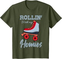 Rollschuhe Tshirt Lustig ROLLER SKATES Geschenk Roller Disco T-Shirt