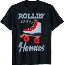 Rollschuhe Tshirt Lustig ROLLER SKATES Geschenk Roller Disco T-Shirt