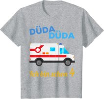 Kinder 4. Geburtstag 4-jähriger Junge 4 Jahre Krankenwagen Geschenk T-Shirt