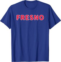 Cooler Fresno City California Home State Druck T-Shirt