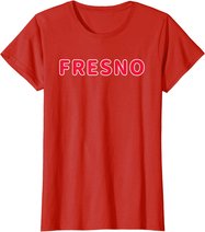 Cooler Fresno City California Home State Druck T-Shirt