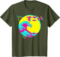 Hokusai Colorfull Japanische Große Welle Sugoi T-Shirt