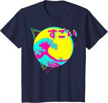 Hokusai Colorfull Japanische Große Welle Sugoi T-Shirt