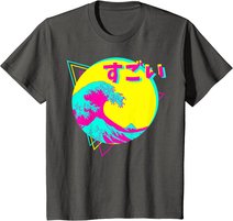 Hokusai Colorfull Japanische Große Welle Sugoi T-Shirt