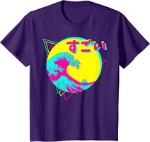 Hokusai Colorfull Japanische Große Welle Sugoi T-Shirt