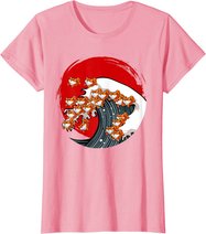 Kanagawa Große Welle Japanische Kunst Hundeliebhaber Akita T-Shirt