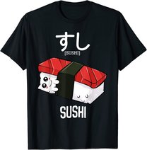 Kawaii Sushi Süß Niedlich Japanische Küche Essen Sarkasmus T-Shirt