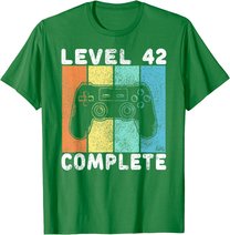 Herren 42. Geburtstag Männer Gamer Level 42 Complete 42 Jahre T-Shirt
