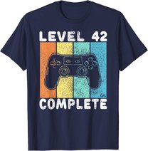 Herren 42. Geburtstag Männer Gamer Level 42 Complete 42 Jahre T-Shirt