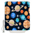 Colorful Planet in Universe Solar System Shower Curtain