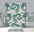 Tropical Palm Bamboo Leaves Lavender Daffodil Shower Curtain