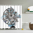 Globe Shape Rose Bouquet Shower Curtain