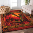 Red Celtic Dragon Rug