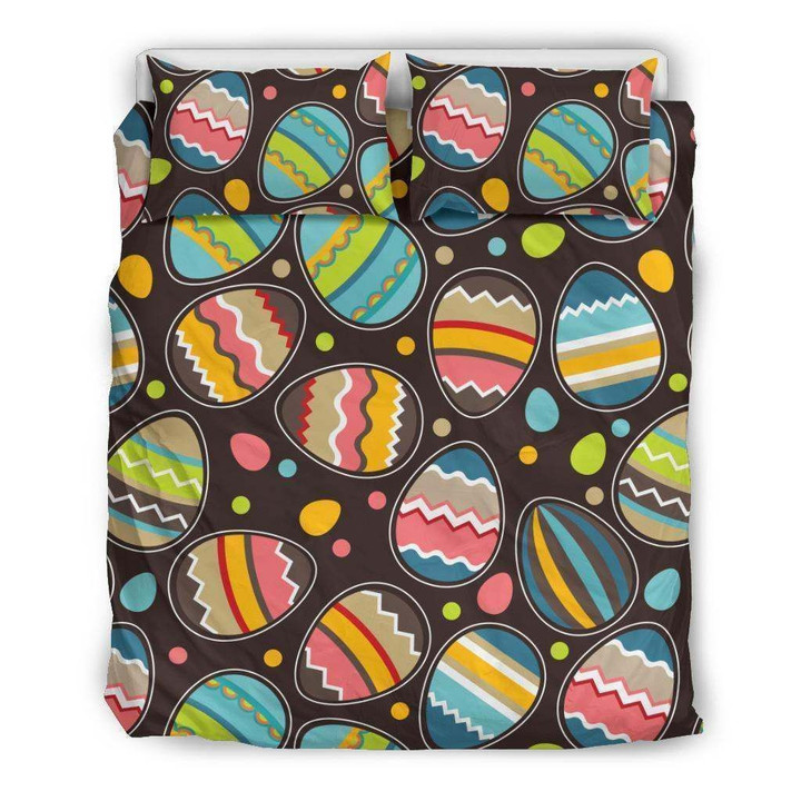 Easter Eggs Pattern Print Design Bedding Set IYU