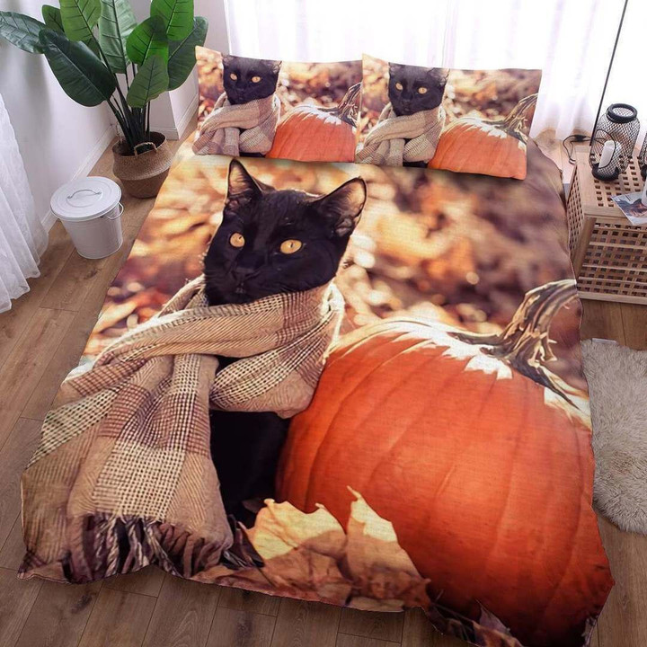 Cat Cotton Bed Sheets Spread Comforter Duvet Cover Bedding Set IYP
