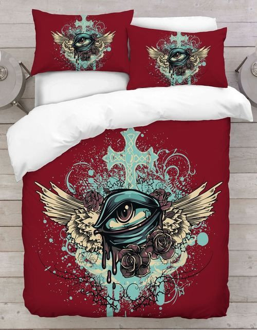 Eye Roses Wings With Red Colour CLY0301330B Bedding Sets