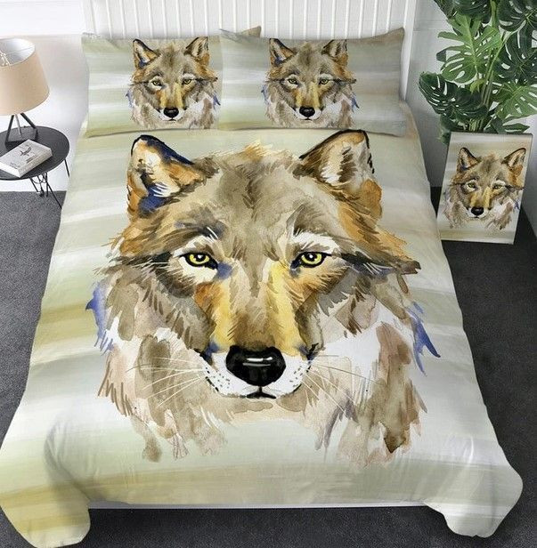 Watercolor Head Wolf CLT0212112T Bedding Sets