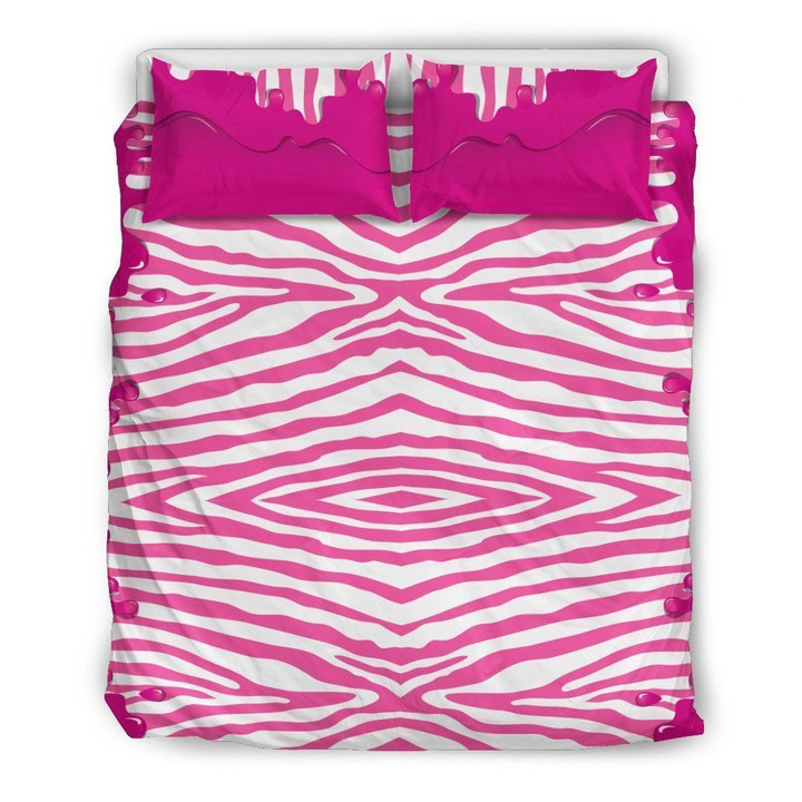 Flowing Pink Paint Zebra CL05110399MDB Bedding Sets