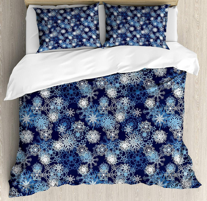 Navy Blue Snowflakes CLG1601089B Bedding Sets