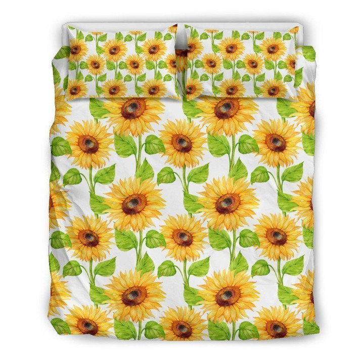 White Watercolor Sunflower CL16100857MDB Bedding Sets