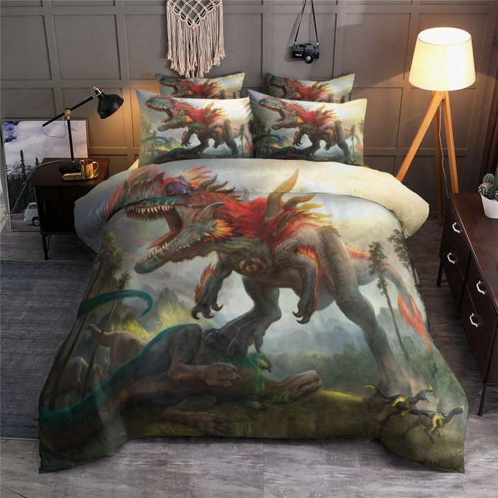 Red Color Dramatic T Rex DN1601300B Bedding Sets