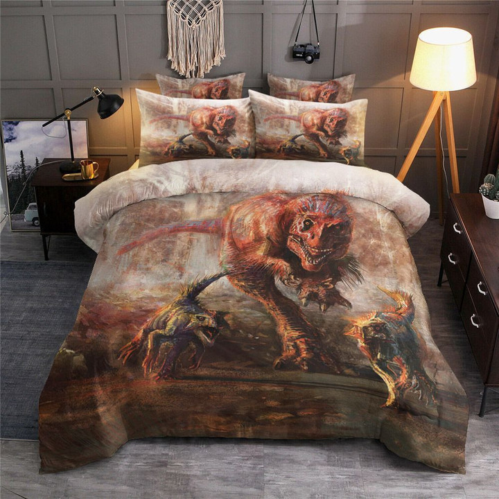 When The Red T Rex Hunting With Family DN1601376B Bedding Sets
