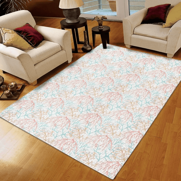 Oceanaire Seafoam Ver1530 030121DNT Rug | Printing Floor Mat Carpet | Area Rug